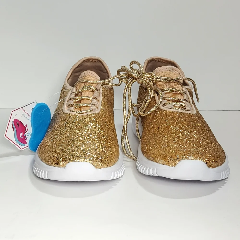 Fashion Glitter Sneakers for Womens Silp On Running Shoes Lightweigt - Picture 8 of 11